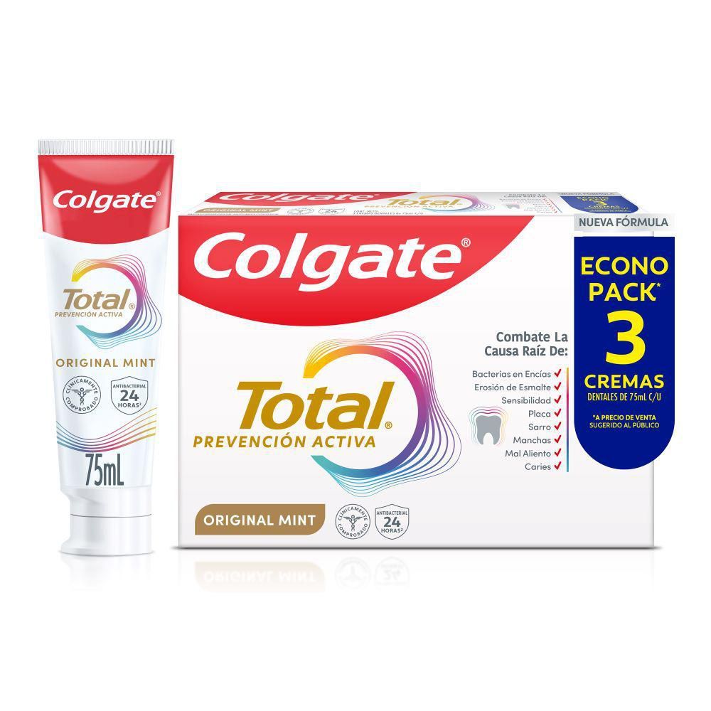 Imagen de Crema dental COLGATE original mint prevención activa (225  ml)