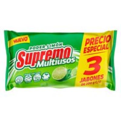 Imagen de Jabón SUPREMO multiusos 3 unds x200 g c/u