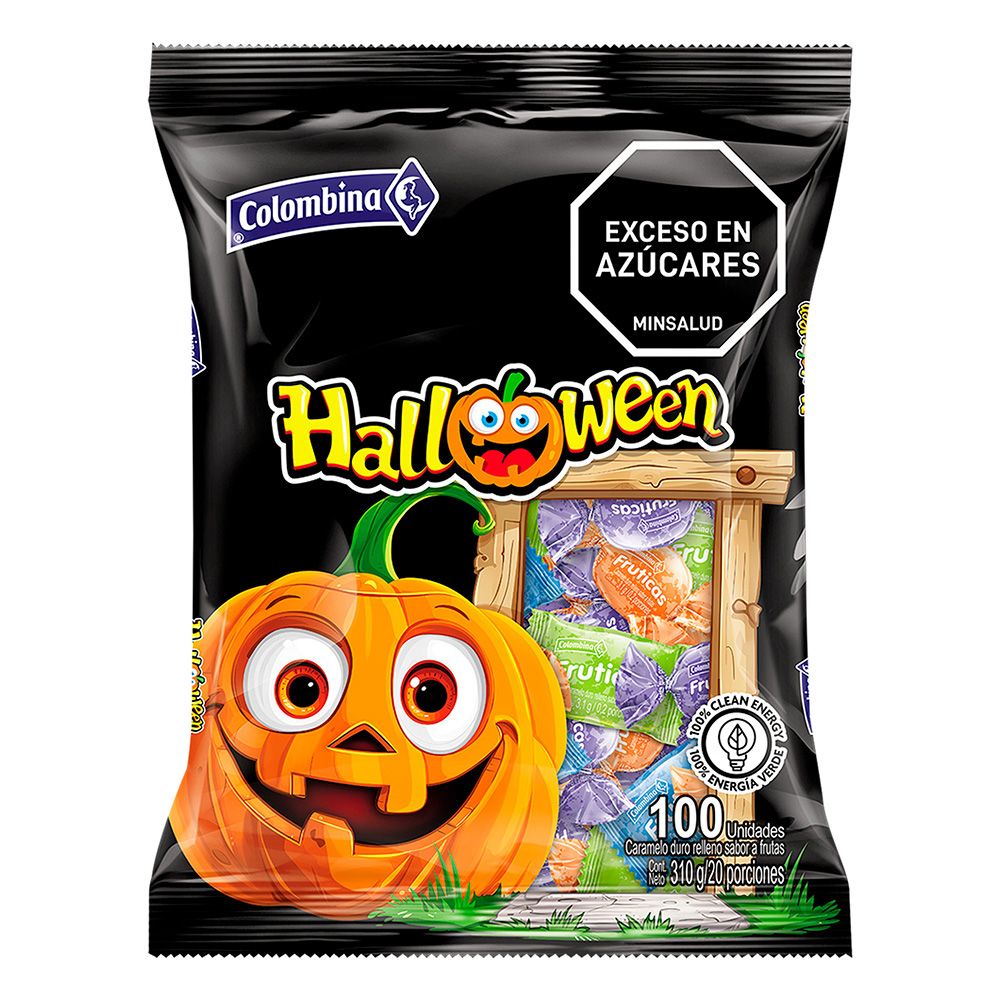 Imagen de Caramelo duro COLOMBINA halloween sabores surtidos x 100un