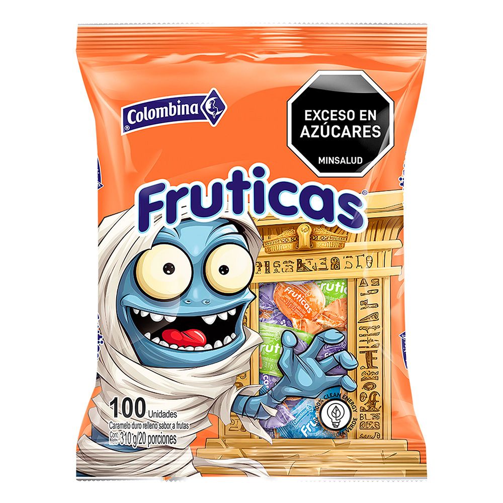 Imagen de Caramelo duro FRUTICAS sabores surtidos x 100un halloween