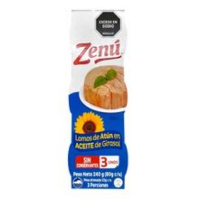 Imagen de Atún ZENÚ en aceite de girasol 3 unds x52 g c/u