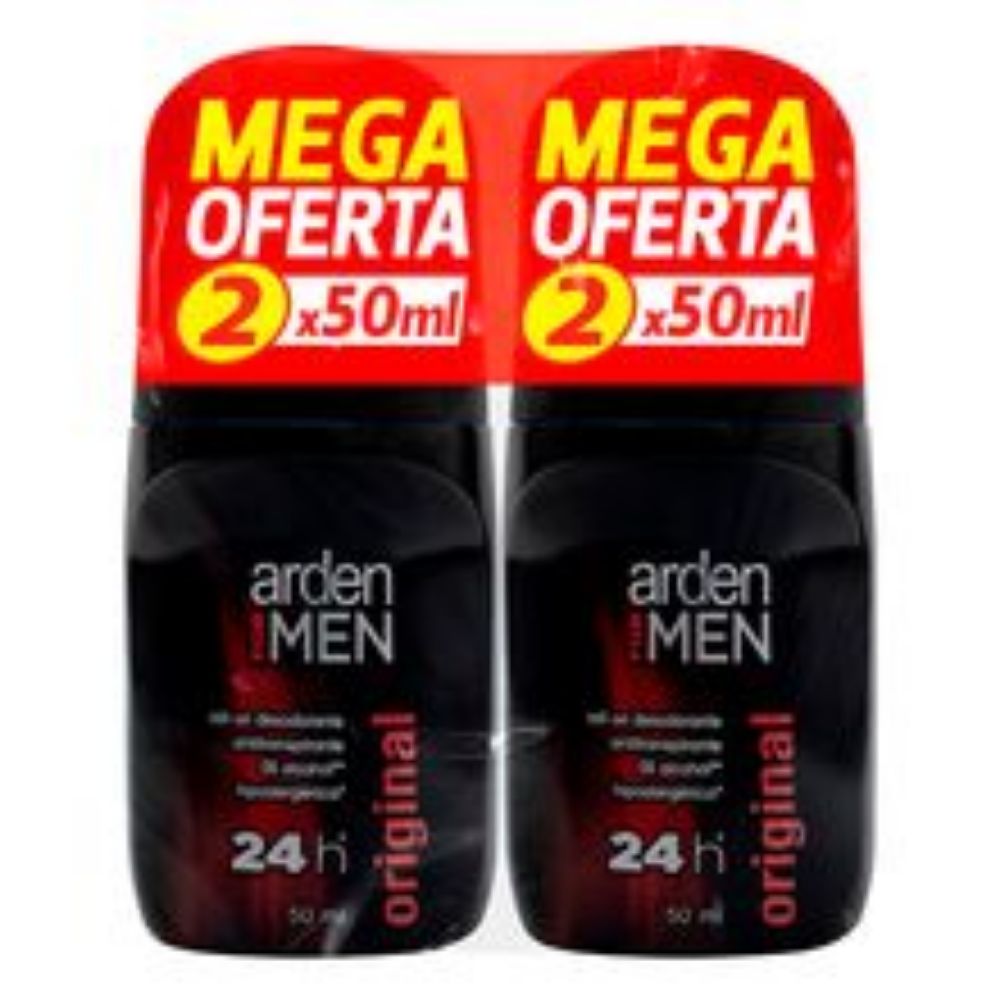 Imagen de Desodorante ARDEN FOR MEN roll on original 2 unds x50 ml c/u