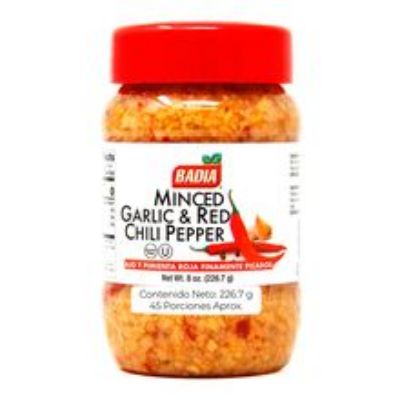 Imagen de Ajo BADIA finamente picado pimienta roja x226,7 g