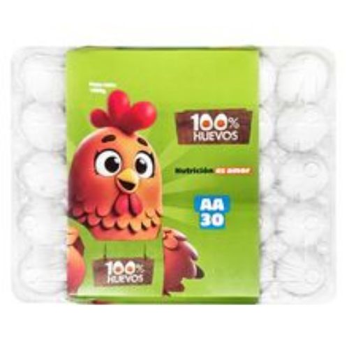 Imagen de Huevo 100% HUEVOS blanco AA x30 unds