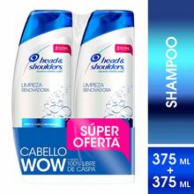 Imagen de Shampoo HEAD & SHOULDERS limpieza renovadora 2 unds x375 ml c/u