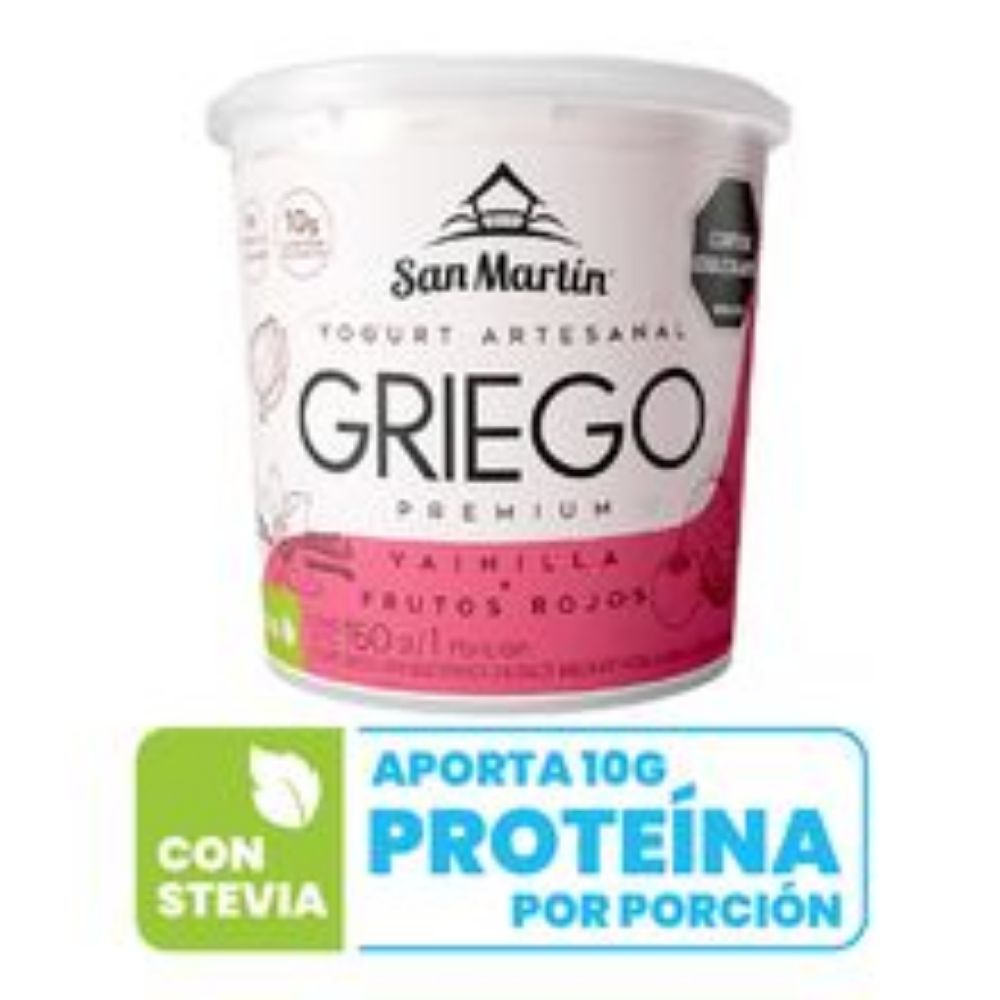 Imagen de Yogurt griego SAN MARTIN vainilla y frutos rojos x150 g