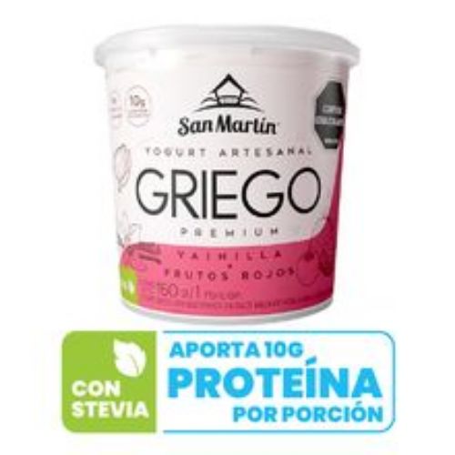 Imagen de Yogurt griego SAN MARTIN vainilla y frutos rojos x150 g