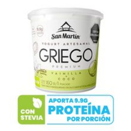 Imagen de Yogurt griego SAN MARTÍN vainilla coco x150 g