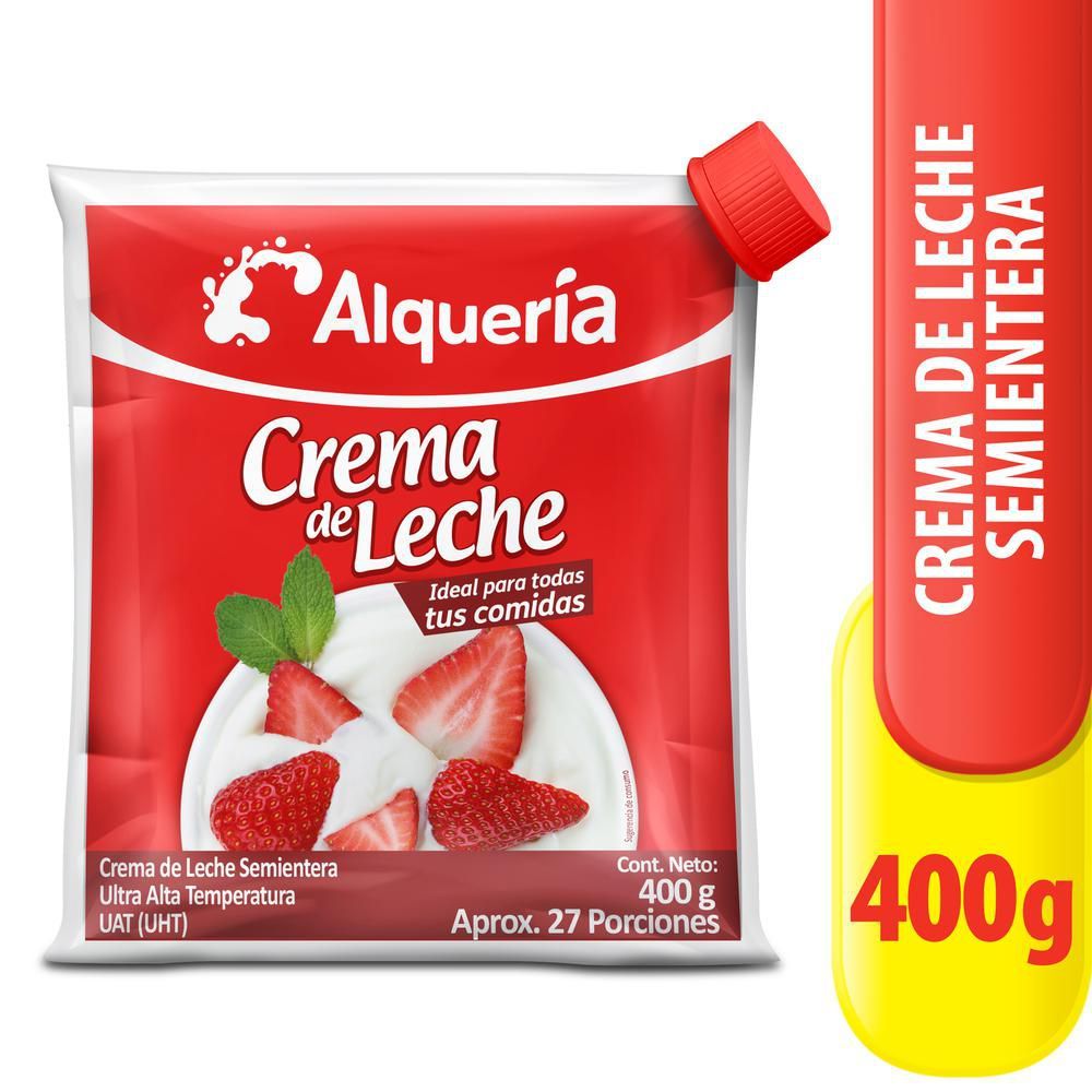 Imagen de Crema de leche ALQUERIA semientera (400  gr)