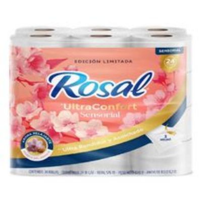 Imagen de Papel higiénico ROSAL sensorial 24 rollos x24 metros c/u