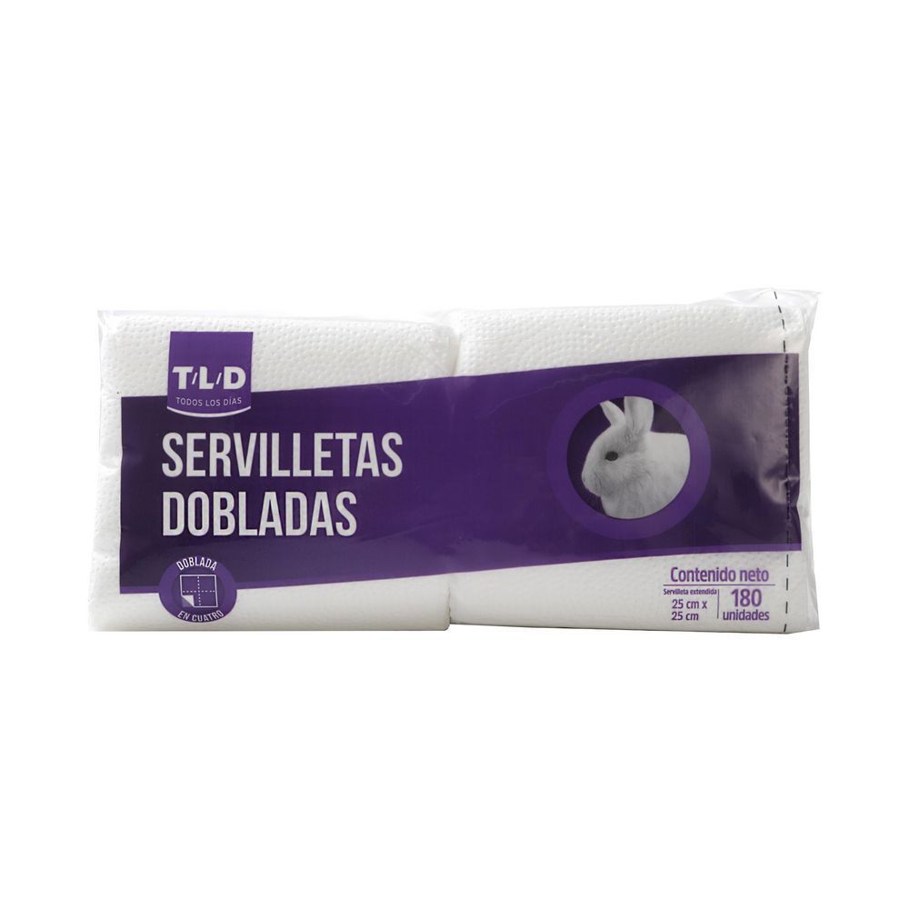 Imagen de Servilletas T/L/D TODOS LOS DIAS dobladas (180  und)