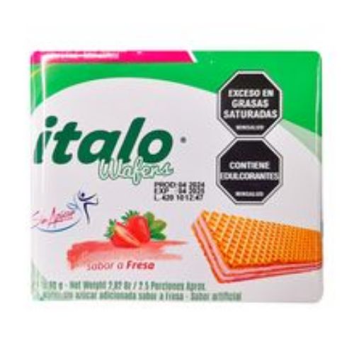 Imagen de Galletas wafer ITALO fresa sin azúcar x80 g