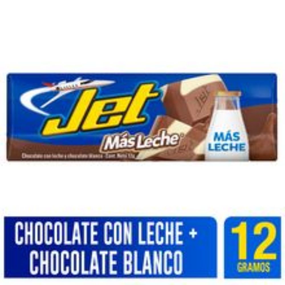 Imagen de Chocolatina JET leche calcio unidad x12 g