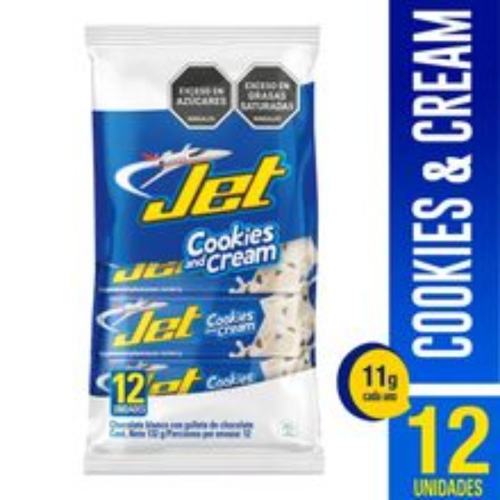Imagen de Chocolatina JET cookies&cream 12 unds x11 g c/u