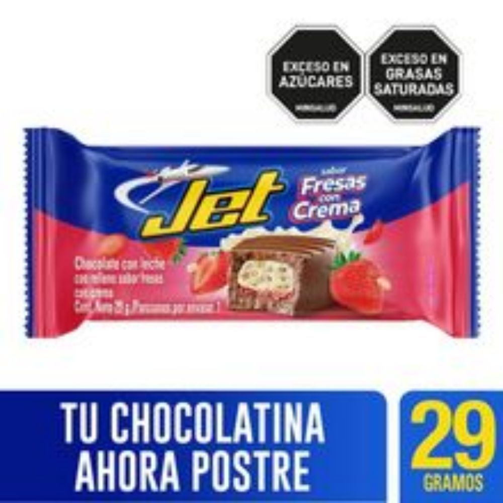 Imagen de Chocolatina JET fresas con crema x29 g