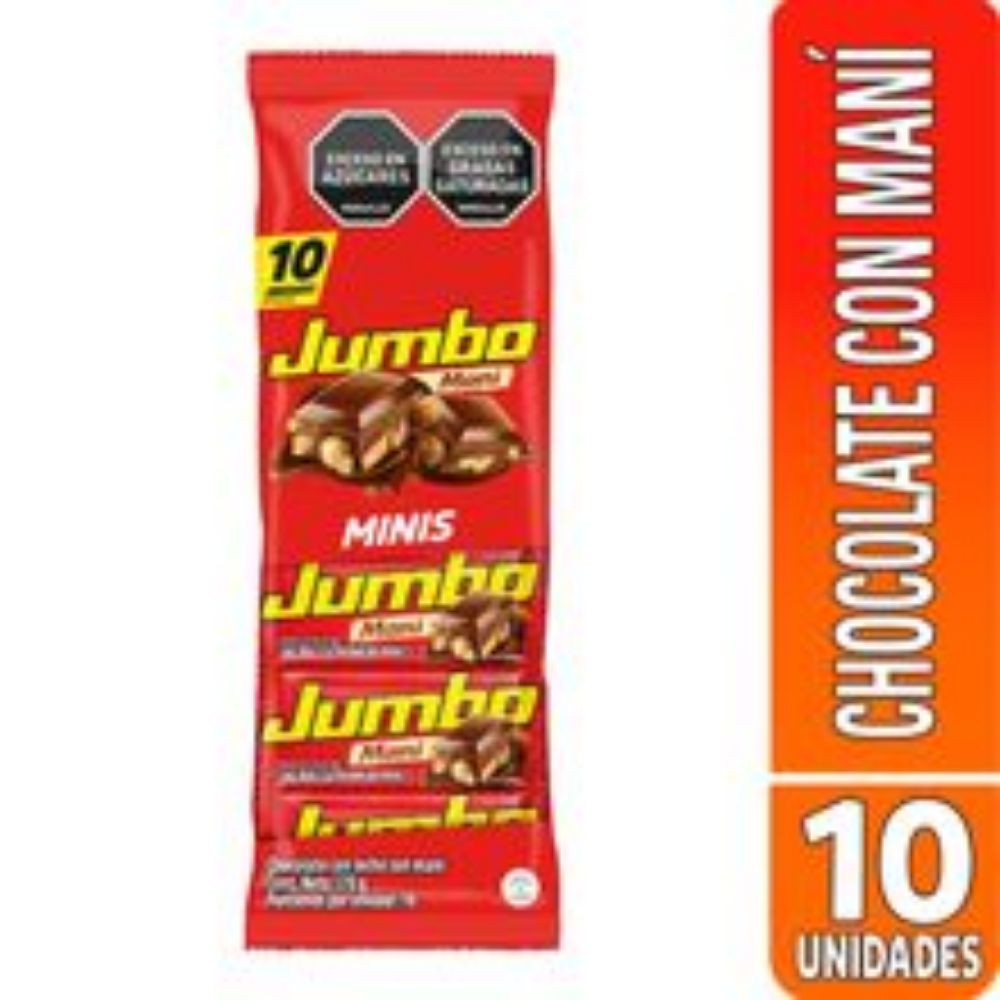 Imagen de Chocolatina JUMBO miní 10 unds x17 g c/u