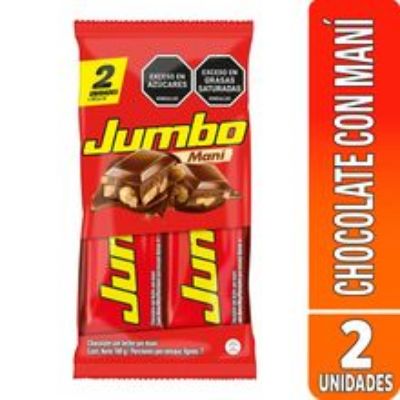 Imagen de Chocolatina JUMBO maní 2 unds x90 g c/u