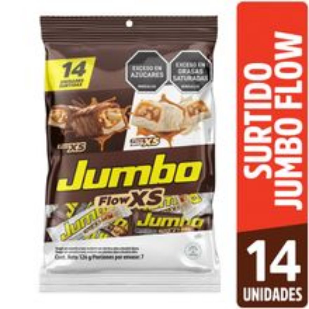 Imagen de Chocolatina JUMBO flow xs surtido x14 unds