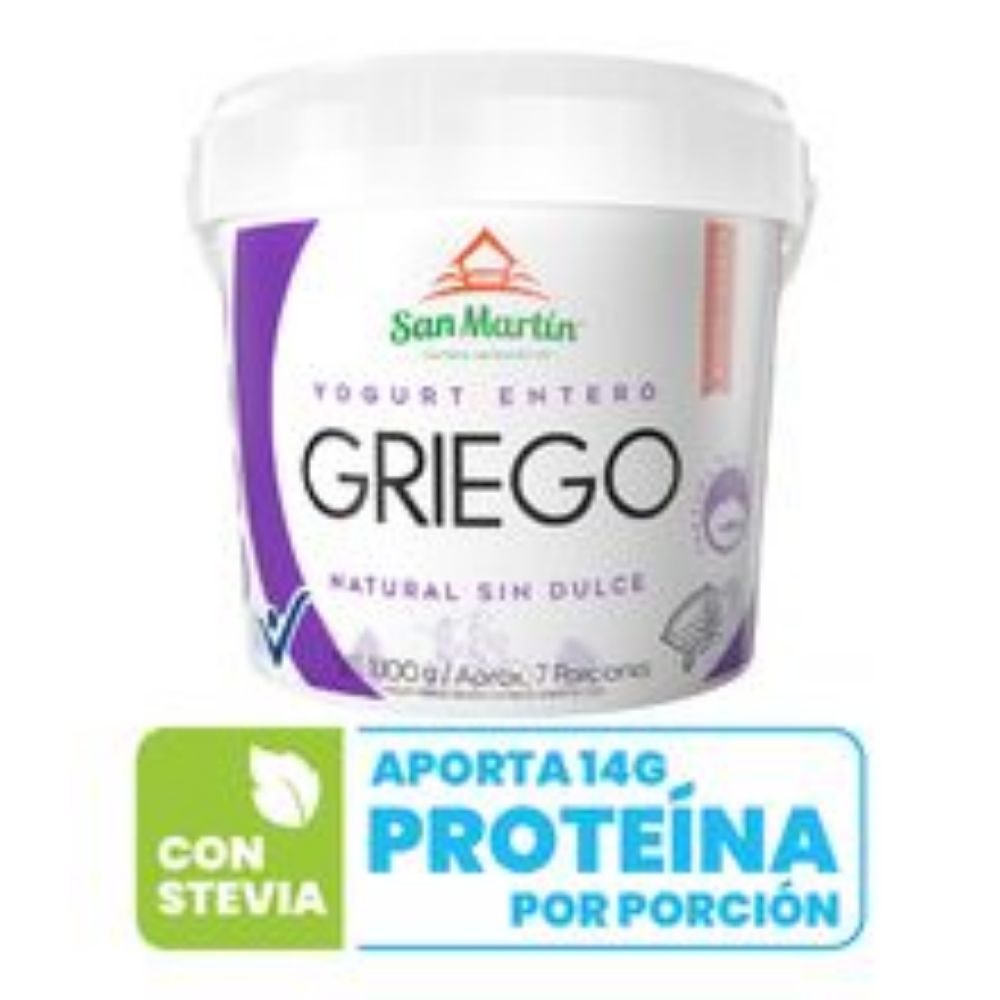 Imagen de Yogurt griego SAN MARTÍN entero natural sin dulce x1100 g