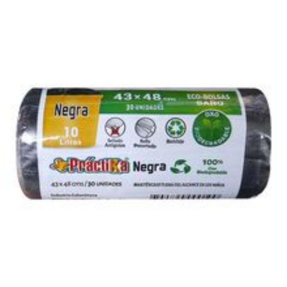 Imagen de Bolsa para basura PRACTIKA negra 43x48 cm x30 unds