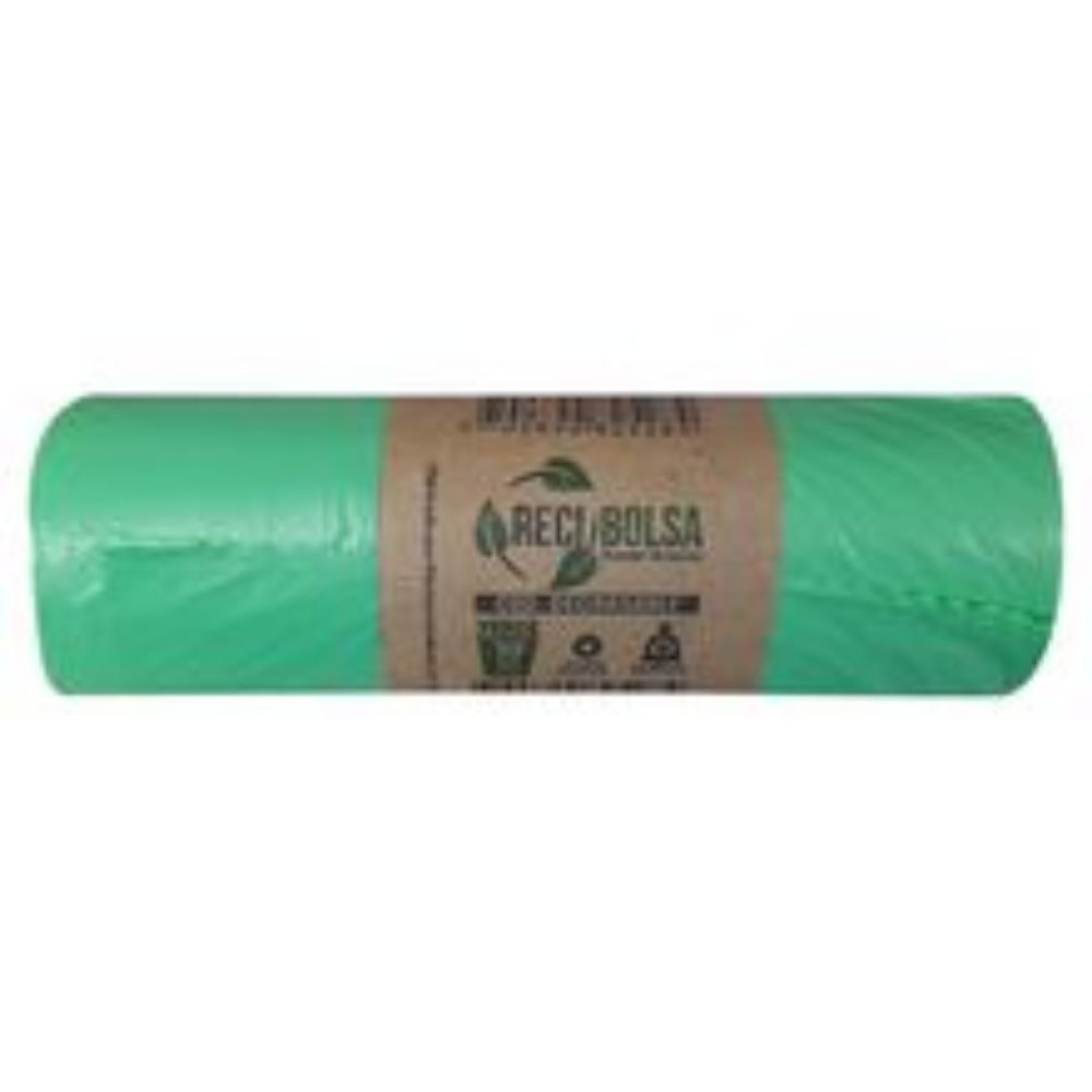 Imagen de Bolsa para basura RECIBOLSA verde 65x90 cm x10 unds