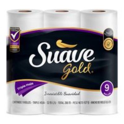Imagen de Papel higiénico SUAVE GOLD 9 rollos x288 metros