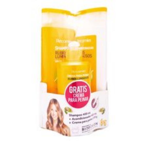 Imagen de Shampoo MUSS x400 ml + acondicionador cabellos rubios x400 ml gratis crema de peinar