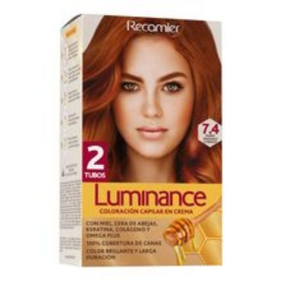 Imagen de Tinte LUMINANCE rubio mediano cobrizo 2 tubos N.° 7.4