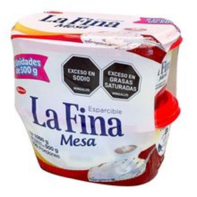 Imagen de Esparcible LA FINA mesa 2 unds x500 g c/u precio especial