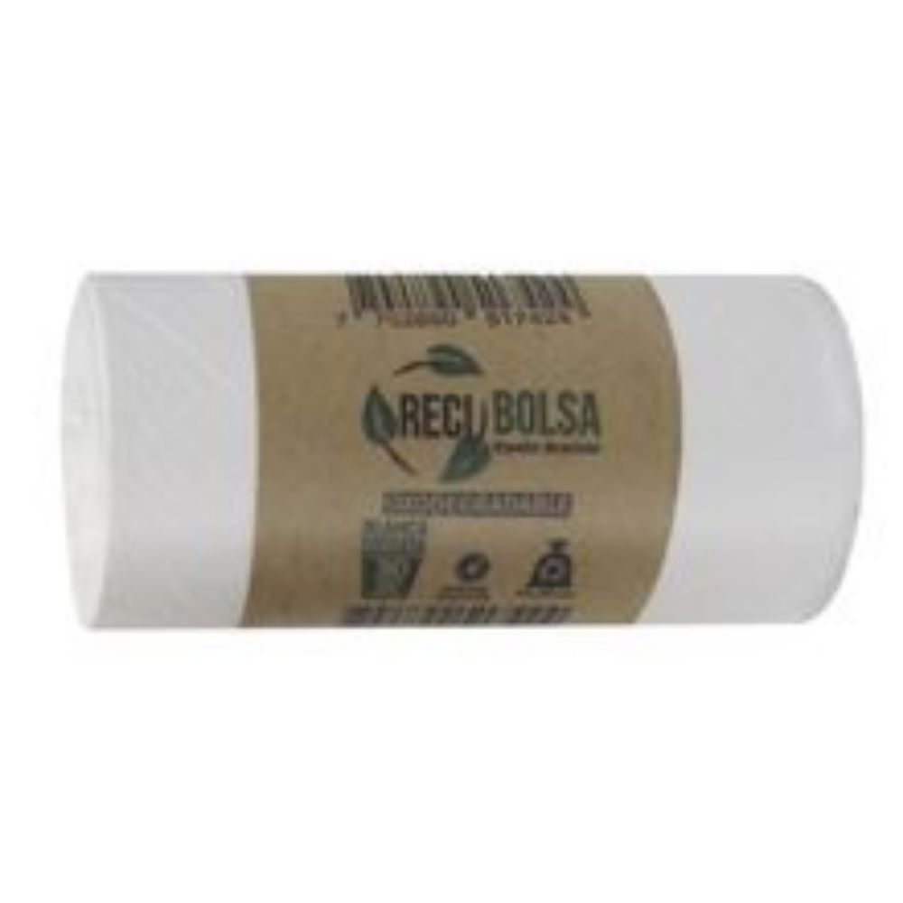 Imagen de Bolsa para basura RECIBOLSA blanca 43x48 cm x30 unds
