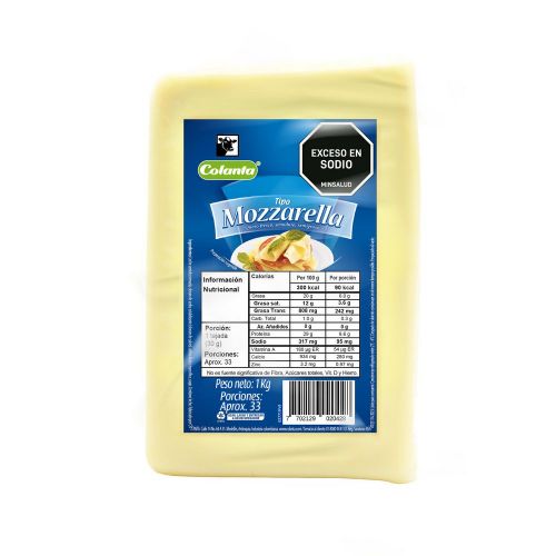 Imagen de Queso mozzarella COLANTA porcionado en tienda
