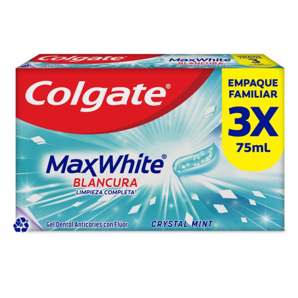 Imagen de Crema Dental COLGATE Max White Complete Clean x3und 75ml (225  ml)