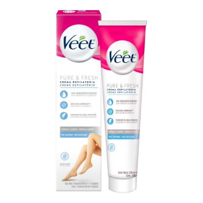 Imagen de Crema depilatoria VEET piernas & cuerpo piel sensible (200  ml)