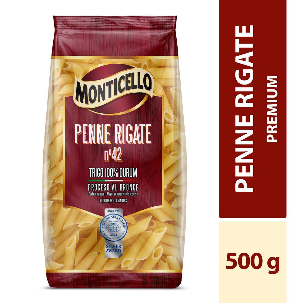 Imagen de Pastas MONTICELLO penne rigate #42 (500  gr)