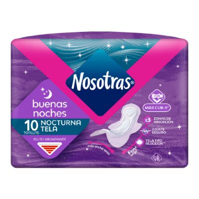 Imagen de Toallas higiénicas NOSOTRAS buenas noches x10 unds