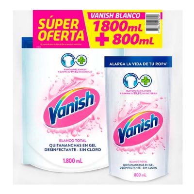 Imagen de Blanqueador VANISH x1800 ml + Vanish blanco x800 ml