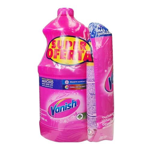 Imagen de Quitamanchas liquido VANISH rosado x900 ml + 450 ml