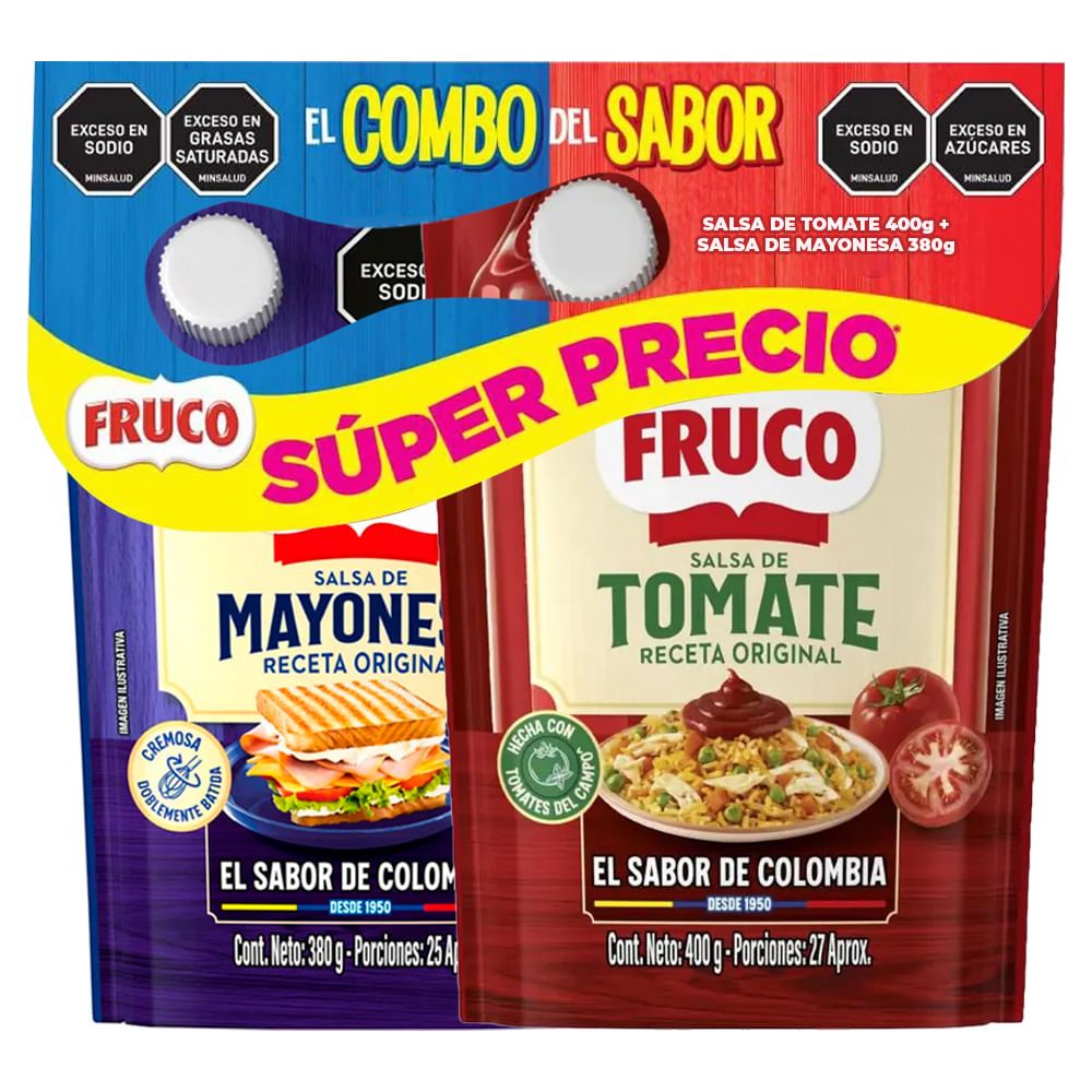 Imagen de Salsa de tomate FRUCO x400 g + mayonesa x380 g