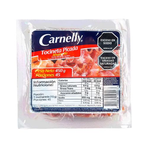 Imagen de Tocineta ahumada CARNELLY picada x450 g