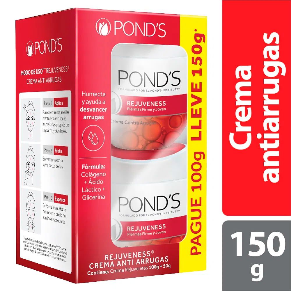 Imagen de Crema PONDS rejuvenes x100 g + rejuvenes x50 g precio especial