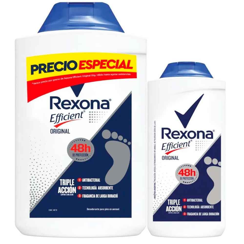 Imagen de Talco REXONA efficient original x300 g + talco x85 g