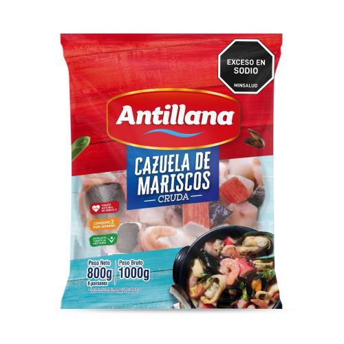 Imagen de Cazuela De Mariscos Cruda ANTILLANA 880  gr
