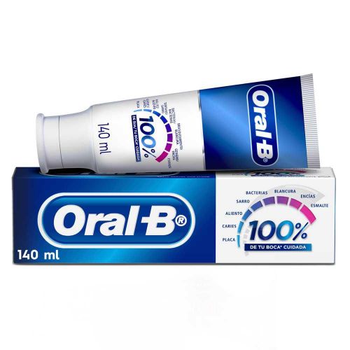 Imagen de Crema dental ORALB 100% protección (140  ml)