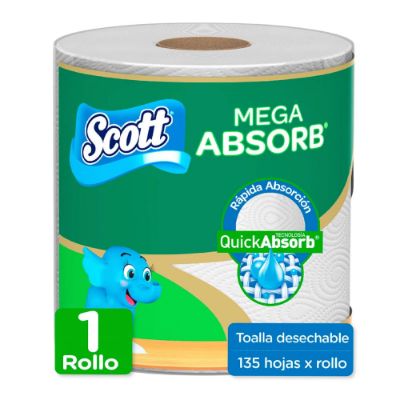 Imagen de Toallas de cocina SCOTT mega absorb x135 hojas