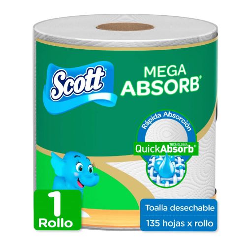 Imagen de Toallas de cocina SCOTT mega absorb x135 hojas