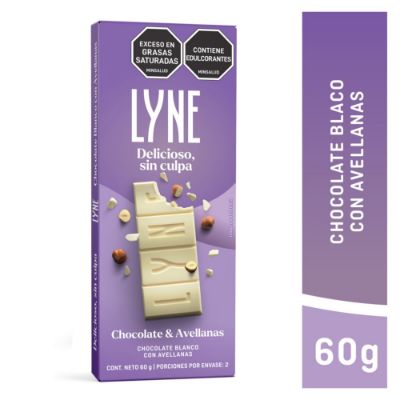 Imagen de Chocolatina LYNE chocolate y avellanas (60  gr)