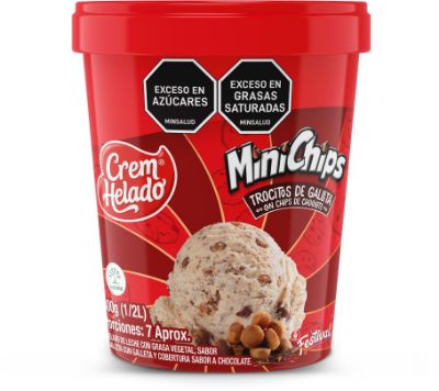 Imagen de Helado CREM HELADO trocitos de galleta chips chocolate (300  gr)