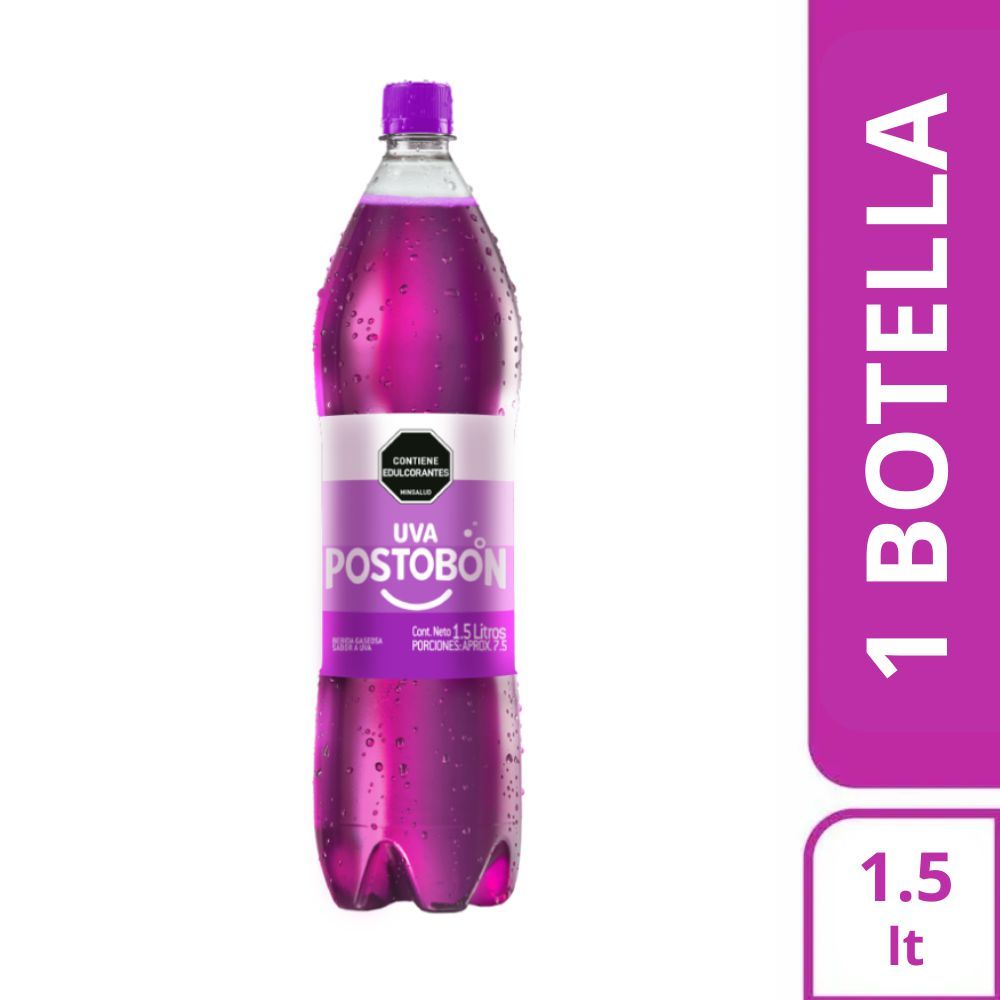 Imagen de Gaseosa POSTOBON uva sin azúcar botella (1500  ml)