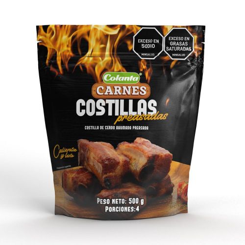 Imagen de Costilla COLANTA de cerdo ahumada preasada (500  gr)
