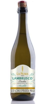Imagen de Vino Blanco LA PIUMA MARCA EXCLUSIVA Espumoso Lambrusco (750  ml)